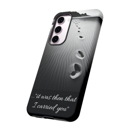 Beach Footprints in the Sand Inspirational Phone Case