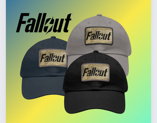 Fallout Hat, Baseball Cap With Leather Patch