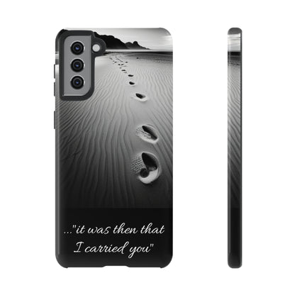 Beach Footprints in the Sand Inspirational Phone Case