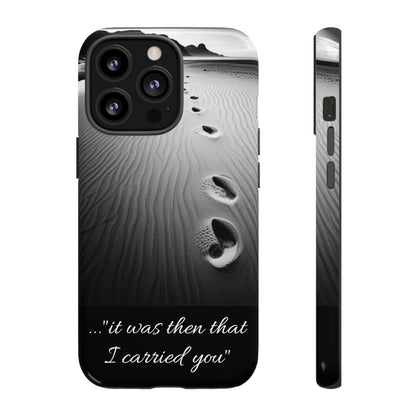 Beach Footprints in the Sand Inspirational Phone Case