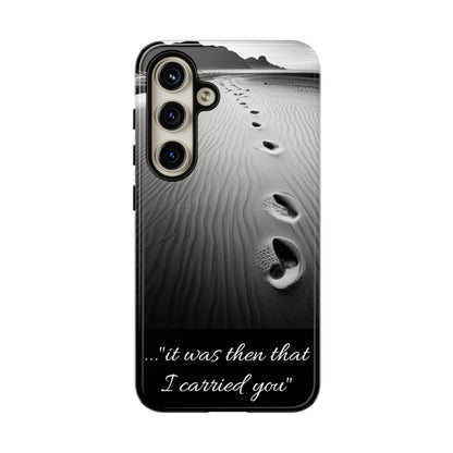 Beach Footprints in the Sand Inspirational Phone Case