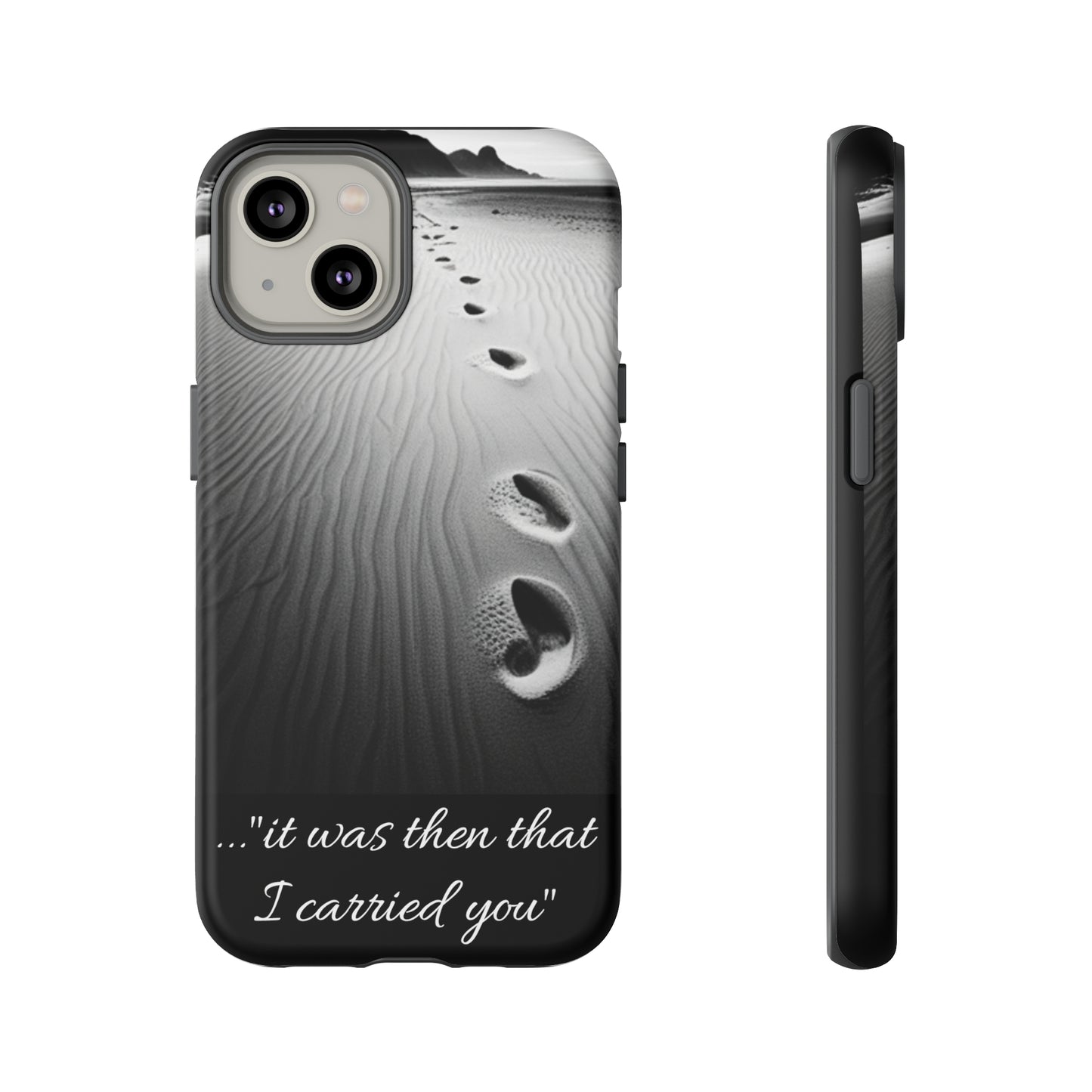 Beach Footprints in the Sand Inspirational Phone Case