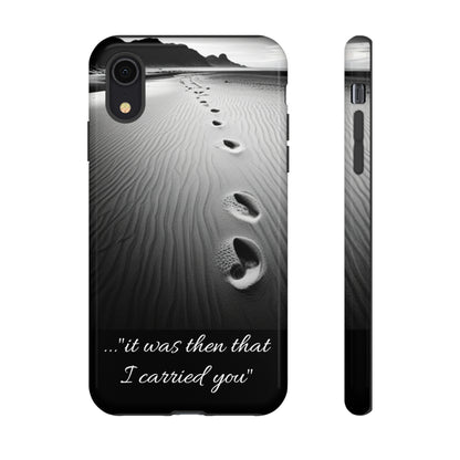 Beach Footprints in the Sand Inspirational Phone Case