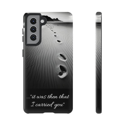 Beach Footprints in the Sand Inspirational Phone Case