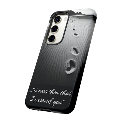 Beach Footprints in the Sand Inspirational Phone Case