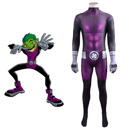 Teen Titans Beast Boy Adult Costume for Cosplay, Halloween, Role Play