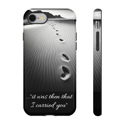 Beach Footprints in the Sand Inspirational Phone Case