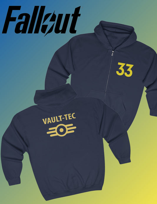 Fallout Full Zip Hooded Sweatshirt Vault-Tec 33