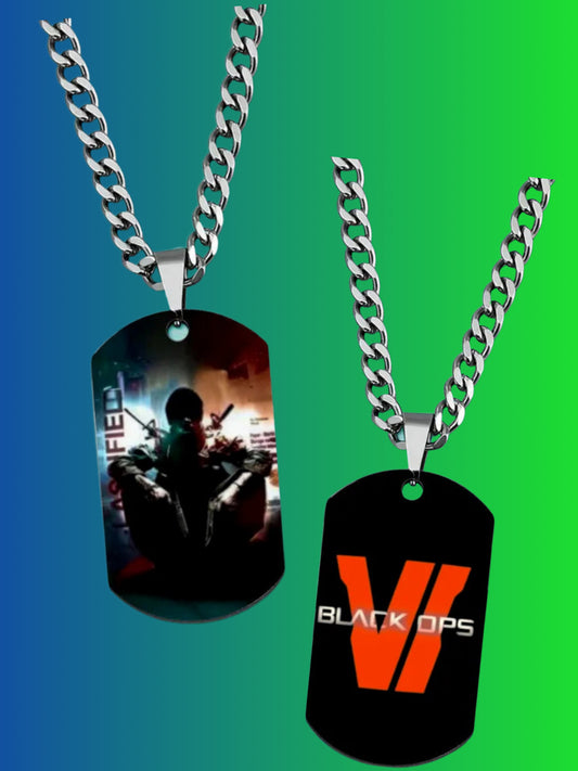 Military Dog Tags Necklace Call of Duty Black Ops 6