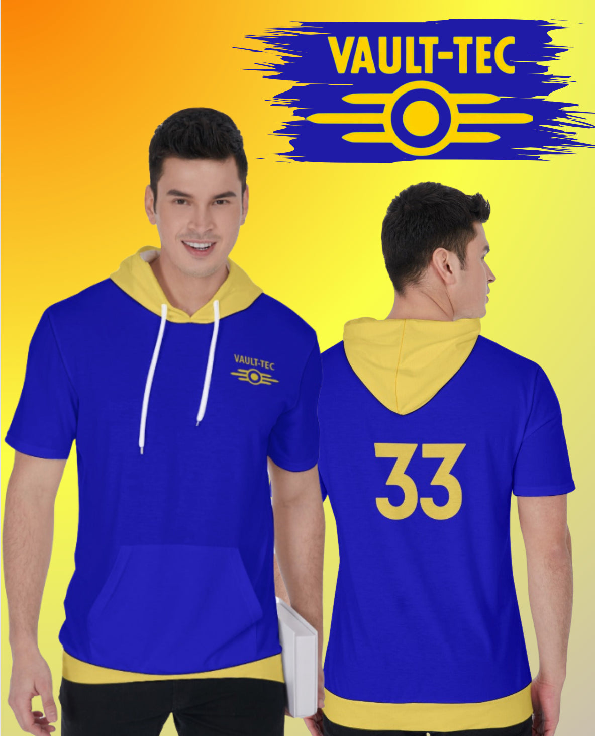 Fallout Vault-Tec Short Sleeve Hoodie T-Shirt Limited Edition