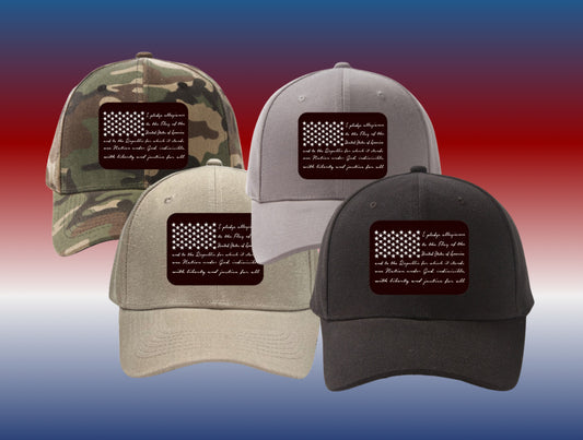 American Flag Pledge of Allegiance Baseball Cap