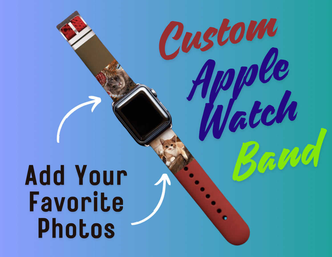 Custom Photo Apple Watch Band Personalized Silicone Strap