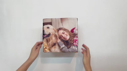 Cube Pillow, Custom personalized photo  pillow cube great gift idea